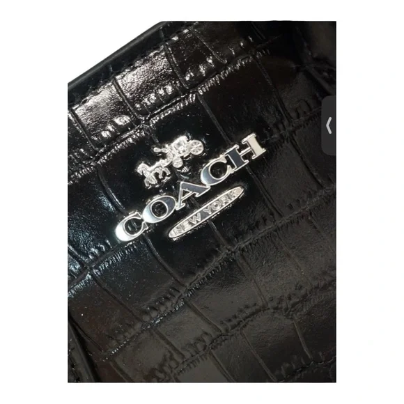 🖤 Coach Andrea Mini Carryall Satchel in Black Croc Embossed Leather | MSRP $398 - Picture 8 of 8